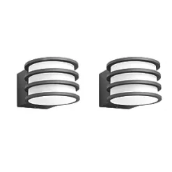 Philips Hue Lucca Outdoor LED Wall Light Anthracite 9W 806lm 2Pk